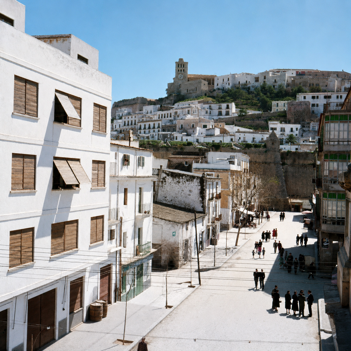 Skyline, Ibiza Town, 1953