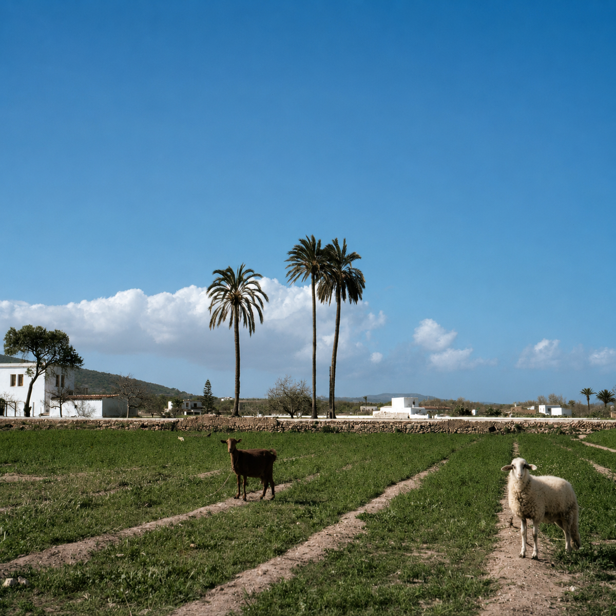 A Sheep and a Goat, Ibiza, 1953