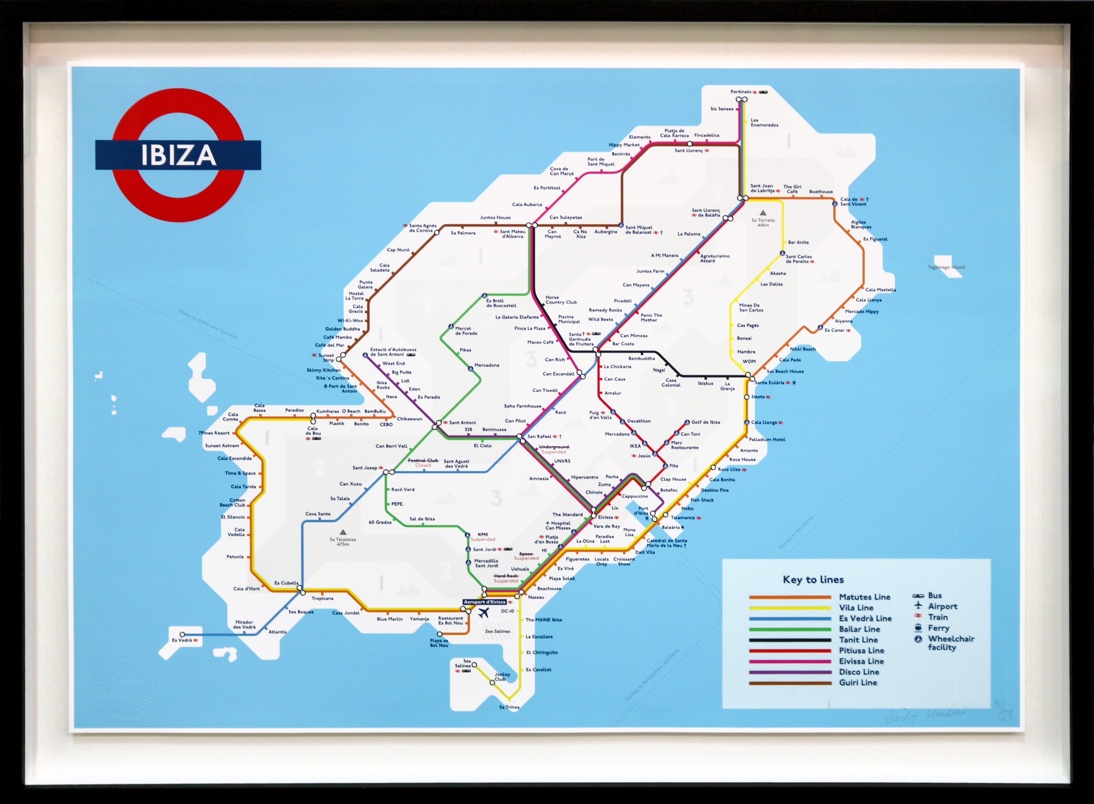 The Ibiza Tube Map (Small), 2026